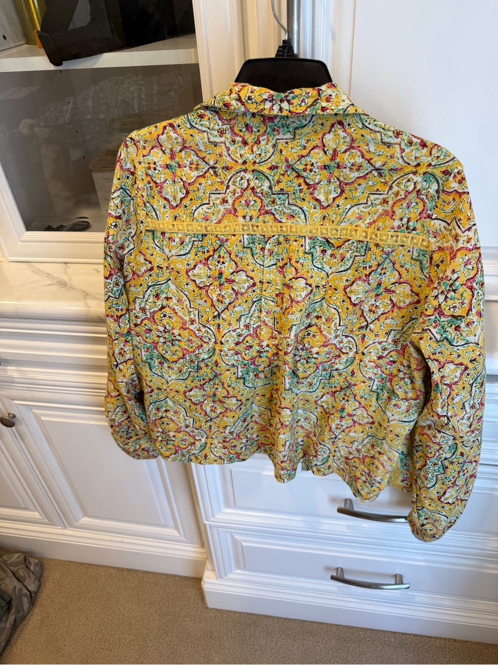 Pilcro Yellow Floral-Patterned Lightweight Jacket - Picture 3 of 3